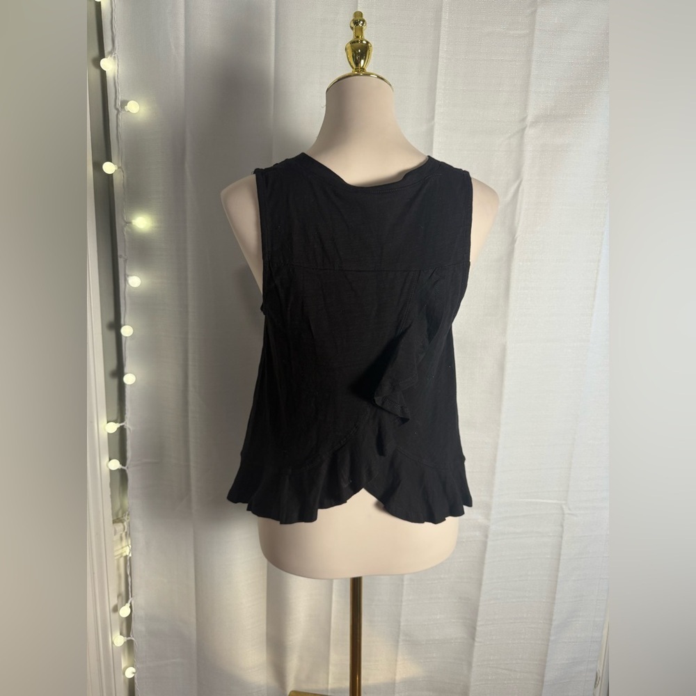 Love Riche Black Asymmetrical Ruffled Tank Top - Picture 6 of 6